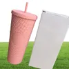 Стаканы с шипованными чашками, 2021 г., 710 мл, матовые розовые пластиковые кружки с соломинкой, поставка с завода8472156
