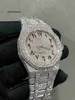 Luksusowe Diamond Watch Designer Hand Limited Sale Inkrustowane niestandardowe moissanite Full Diamond Watch Polej i papier