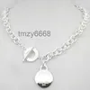 Classic Design Women's Silver Tf Style Necklace Pendant Chain S925 Sterling Key Heart Love Egg Brand Charm Nec 1U6U