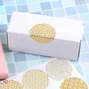 Gift Wrap 90pcs/10Sheets Gold Circular Gilded Transparent Sealing Sticker Candy Food Packaging Label Holiday Letterhead Card Decoration