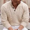 Novo moda masculina europeia e americana malhas de malhas de pescoço outono e inverno com mangas compridas Trendência de suéter inferior