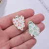 Brooches Cartoon Cute Pink Heart Peach Ghost Enamel Brooch Pin Badge For Women Girl Clothes Backpacks Halloween Party Jewelry Gift