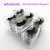 Brushes Wholesale 20/30/40/50pairs Eyelashes 3d Mink Lashes Handmade Fluffy Dramatic Lashes Cruelty Free False Eyelashes Makeup Lashes