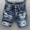 Jeans corti da uomo Uomo Knee Jean casual designer di lusso Ripped Jeans jeans viola