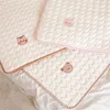 Korean Bear Bunny Embroidered Baby Diaper Changing Pad Washable Waterproof Children Mattress 240111