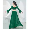 Scene Wear Women Belly Dance Costume Set Professional Dancer Dress Clothes Festival outfit Oriental Shoulder Out 2st TopSkirt