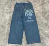 Y2K Jeans Streetwear Tasca grande Pantaloni oversize Hip Hop Lettera Grafica Baggy Uomo Donna Harajuku Pantaloni larghi a vita alta 240112