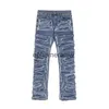 Jeans masculinos retro buraco rasgado jeans angustiados para homens em linha reta lavado harajuku hip hop solto calças jeans estilo vibração casual jean pantsephemeralew