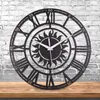 Wall Clocks Vintage Design Roman Sun Hanging Clock Mute Watch Decorative Silent Black For Bedroom Study Indoor Special Decor