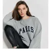 annie bing AB Plush Loose Fitting Sweatshirts Classic Letter Stickers Embroidered Lining Hoodies Women Designer Sweater Jumper
