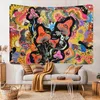 Psychedelic Mushroom Tapestry Divination Psychic Wall Hanging Hippie Boho Cute Room Decoration Magic Tapestries Art Home Decor 240111