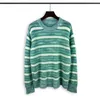 Erkek Sweaters Ekleme Renkleri Stripe Mavi Örgü Tiftik kazak Erkek Kadınlar En Kaliteli Moda Çiftleri Sweatshirt Unisex