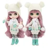 Boneca ICY DBS blyth 16 brinquedos bjd joint body mix cabelo rosa pele branca presente 30 cm nude anime 240111