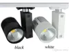 Lâmpada led para trilhos de luz, para casa, loja, showroom, teto, preto e branco, 2 fios, tracklight5869492