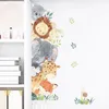 1 Stück Cartoon süße Peep Tiere Elefant Giraffe Kaninchen Wandaufkleber für wasserdichte PVC Kinderzimmer Kindergarten Heimdekoration 240112