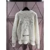 24 Inverno Mulher Designer Sweater Moda Casacos de Lã Casacos Cardigan Malha Designers Hoodies para Homens Mulheres Roupas Suéteres F Monogramas Imprimir Cardigan 861