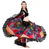 Stage Wear Belly Dance Top Jupe Set Big Swing Costume Performance Vêtements Carnaval Costumes Sexy Femme Indio Fantasia Robes de Baile