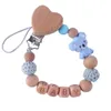 Ludlz التسنين مقاطع حامل Binky Soothie Binky للأولاد Girls Baby Registry Hompts Wooden Koala Silicone Beads teether