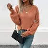 Blusas femininas outono inverno chegadas roupas de moda manga longa cor sólida elegante viagem minimalista fino ajuste camisola