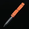 DQF Versione MT Orange Halloween UT US Coltello stile italiano Autodifesa Tattico Nero D2 Lama 6061-T6 Manico in alluminio EDC Coltelli da combattimento da campeggio all'aperto