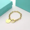 nouveau bracelet pour hommes bijoux de créateur femmes amour épaissi fond en or plaqué cercle lettre bracelet à breloques élégant bracelet coeur bijoux de mode cadeau d'anniversaire avec b