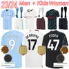 Maillots de football pour hommes 2023 2024 City Haaland de Bruyne Foden Hommes Enfants Kits de maillot de football Kit à domicile Chemises à l'extérieur Ensembles Femmes Troisième chemise 23 24 Camiseta Futbol Maillot Foot