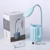 Lampes de nuit pliables en forme de Cactus, rechargeables par USB, support de rangement pour stylos, Protection des yeux pour étudiants, lampe de lecture