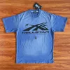 Nowy Hellstar Y2K wydrukowany czysty bawełniany ultra-fine T-shirt Solid Kolor Męski rękaw 240112