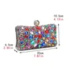 Rhinestones Women Bags Hollow Out Style Fashion Evening Bags Chain Shoulder Handbags Party Wedding Day Clutch Purse 240111