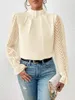 Women's Blouses Elegant And Youth Fashion Woman Blouse 2024 Casual White Ruffles Patchwork Chiffon Long Sleeve Womens Tops Shirt