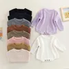 Pull pour bébé en bas âge, vêtements d'hiver pour garçons et filles, barboteuse surdimensionnée en tricot, chaude, col rond, manches longues, TopL2401