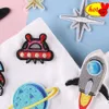 Patches voor kleding kinderen jongens Space Sew Iron on Star Rocket Ufo geborduurde Thermocollant Stitch schattige Parches Designer jassen