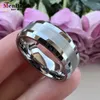 MenBand Gold Color 6MM 8MM With Brushed Finish And Polished Edge Men Women Tungsten Carbide Wedding Band Ring Comfort Fit 240112