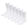 6 par premium białych miękkich oddychających bawełnianych skarpetek C-Held Skarpetka moda Solid Kolor ciepłego środkowego skarpeta 240113