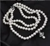 Collane con perline Gioielli firmati Collana con anello di perle naturali Moda gotica Lusso Donna Catena esterna ghiacciata Sorelle Regalo Goccia Consegna Otqrf