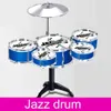 Kinder Musikinstrument Spielzeug 5 Trommeln Simulation Jazz Drum Kit mit Drumsticks Pädagogisch für Kinder 240112