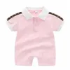 Set di abbigliamento per bambini firmati Pagliaccetti per neonato Ragazze Ragazzo Manica corta in cotone Vestiti Marca Lettera Stampa Tutina per bambini Pigiama per bambini