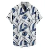 T-shirt da uomo Camicia tropicale hawaiana di lusso per uomo Camicetta a maniche corte sfumata stampata in 3d Camicetta da vacanza al mare Camisa Top larghi Tee Homme