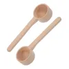 Coffee Scoops 2 Pcs Small Wooden Spoon With Long Handle Ground Household Tea Spoons Beech