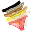 Underpants Men's Funny Underwear Exposed Hair Gays Convex Pouch Sexy Low Want Briefs Panties Ice Thread Comfortable Lingerie