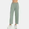 Lu Yoga-pantalones noveno para mujer, pantalones largos de tela suave, rectos, sueltos, pierna ancha, Yoga, Fitness, LW5