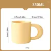 Tazas 1 unids 350 ml Taza de café de cerámica Creative Nordic Taza hecha a mano Mango de anillo para tazas de cerveza de porcelana Drinkware