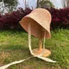 Банданы, уличная весенняя детская соломенная шляпа, летняя дышащая кружевная бант, солнцезащитный крем, защита от ультрафиолета, пляж