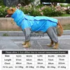 Vêtements pour chiens Grands vêtements pour chiens imperméable imperméable costumes pour chiens Cape de pluie salopette pour animaux de compagnie pour gros chiens à capuche et poncho combinaison de pluie pour animaux de compagnie 6XLvaiduryd