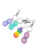 Silicone Toy Keychain Pendant Desktop Toys Push Bubble Sensory Novely Multiplayer Puzzle Game for Adults ANDA34A073403052