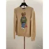 Designer Femme Polo d'hiver Laurens Bear Pull Cartoon Pull Casual Mode Sweat à capuche en tricot 2024 Nouvelles manches longues brodées Chemises à col ras du cou QV9G