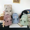 Sacs d'école imperméable en Nylon femmes sac à dos coréen japonais mode femmes étudiants cartable multicouche Simple sens sac de voyage