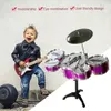 Kinder Musikinstrument Spielzeug 5 Trommeln Simulation Jazz Drum Kit mit Drumsticks Pädagogisch für Kinder 240112