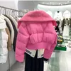 Kvinnors dikerockar 2024 Autumn Winter Women Cotton Jacket retro brittisk stil stor lapel lös vit casual varm kort kappa