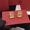 Valentino Pendientes de gota en V Diseñador de pendientes de oro para mujer Moda de lujo Vlogo Marca Letra Stud Pendientes de perlas Pendientes para niñas Bodas 787